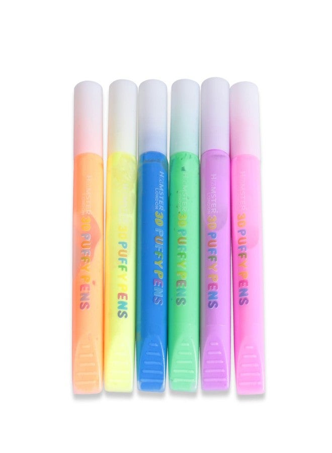 HAMSTER London Magic Puffy Pens For Kids Drawing,Coloring&Fun Activity,Pack Of 6,Multicolor - Image 1